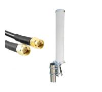 UniteCom High Performance 4G/5G MIMO Waterproof Outdoor Antenna High Gain Pole Mount LTE Dual Input 5 Meter Cable SMA Broadband Router Mobile Internet Aerial 02 Vodafone Three EE (5M Cables)