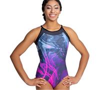 United All Around Gymnastic Leotards for Girls Abstract Cardinal Pink and Grey AXS-205