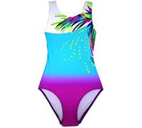 United All Around Gymnastics Leotards for Girls, Adult, Asymmetrical Ombre Sky-blue and Rose 13-14Y AM #443