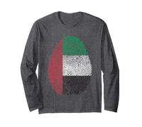 United Arab Emirates Flag DNA Fingerprint Heritage Ancestry Long Sleeve T-Shirt