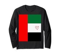 United Arab Emirates Flag Emirati Heart Proud National UAE Long Sleeve T-Shirt