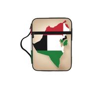 United Arab Emirates Flag Map01 Print Bible Cover Lightweight Tablet Sleeve Durable Makeup Bag Pencil Case for Church School Travel