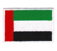 United Arab Emirates Flag Small Iron-On or Sew On Patch Iron-On Patch for Clothes Embroidered Iron-On Patch Applique Patch Size 4.7 x 3.2 cm