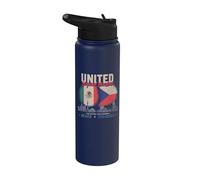 United Beyond Borders Mexico Czech Republic Two Nations Stainless Steel Insulated Water Bottle