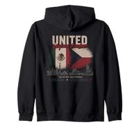 United Beyond Borders Mexico Czech Republic Two Nations Zip Hoodie