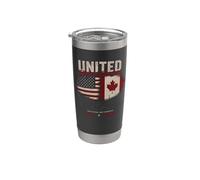 United Beyond Borders USA Canada Two Nations Stainless Steel Insulated Tumbler