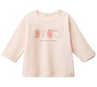 United Colors of Benetton Baby Boys' 3atna1055 M/L T-Shirt, Pink, 62 cm