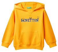United Colors of Benetton Boys Maglia C/Capp. M/L 3j68g200q Hooded Sweatshirt, Giallo, UK