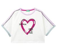 United Colors of Benetton Girl's 3i1xc10jv t Shirts, White, 120 cm