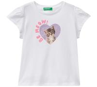 United Colors of Benetton Girl's 3i1xg10dr t-Shirt, Optical White 101, XS