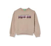 United Colors of Benetton Girls and Girl's Jersey G/C M/L 3J68C10K0 Hooded Sweatshirt, Beige, 130 cm