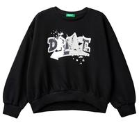 United Colors of Benetton Girls and Girl's Jersey G/C M/L 3J68C10K0 Hooded Sweatshirt, Black, 150 cm