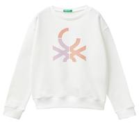 United Colors of Benetton Girls and Girl's Jersey G/C M/L 3J68C10L8 Hooded Sweatshirt, White, 160 cm