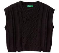 United Colors of Benetton Girls and Girl's V Neck Shirt S/M 1wuac400i Men's Vest, Black, 170 cm