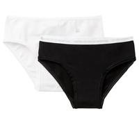 United Colors of Benetton Girl's Set of 2 Briefs 3MC10S1BF, White/Black 904, XL
