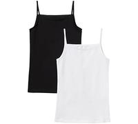 United Colors of Benetton Girl's Set of 2 Tank Tops 3MC10H215, Black and White 904, M