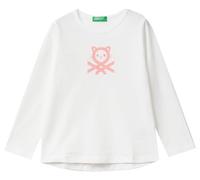 United Colors of Benetton Girl's T-Shirt M/L 3096G10A4, Bianco Panna 074, 82