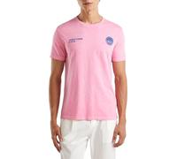 United Colors of Benetton Men's T-Shirt 3f98u1092, Pink, XXL