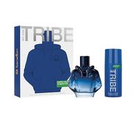 United Colors of Benetton - We Are Tribe Gift Set for Men - EDT 90ml + Deodorant 150ml - Long Lasting - Young and Casual Scent - Lavender, Wood and Fruity Notes - Ideal for Day Wear