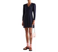 United Colors of Benetton Women's Dress 4yrndv051, Dark Blue and Black Geometric Pattern 65z, L