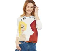 United Colors of Benetton Womens Sweater Cotton White Thin S