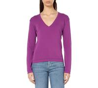United Colors of Benetton Women's V-Neck Jersey M/L 1091d4625 Sweater, Purple 007, L