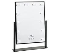 United Entertainment Hollywood Mirror with 12 LED Light Bulbs - Black