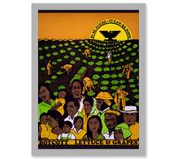United Farm Workers Grape Lettuce Boycott Political A4 Artwork Framed Wall Art Print Artery8 Light Grey One Size