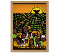 United Farm Workers Grape Lettuce Boycott Political A4 Artwork Framed Wall Art Print Artery8 Light Oak One Size