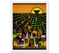 United Farm Workers Grape Lettuce Boycott Political A4 Artwork Framed Wall Art Print Artery8 White One Size