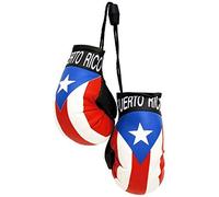Puerto Rico Country Flag Mini Boxing Gloves to Hang On Car Mirror