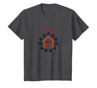 United in Amistad vs House: Community Solidarity Symbol T-Shirt, Kids, Dark Heather Grey, 2 Years