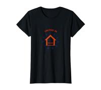 United in Amistad vs House: Community Solidarity Symbol T-Shirt, Women, Black, M