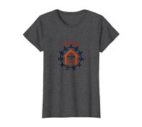 United in Amistad vs House: Community Solidarity Symbol T-Shirt, Women, Dark Heather Grey, XL