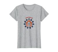 United in Amistad vs House: Community Solidarity Symbol T-Shirt, Women, Heather Grey, XS