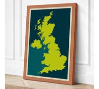 United Kingdom and Ireland Canvas Wall Art Print 18x12 Inch