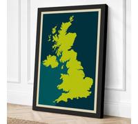 United Kingdom and Ireland Canvas Wall Art Print 36x24 Inch