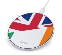 United Kingdom And Ireland Flag Printed Wireless Charger Funny 10W Fast Charging Pad Mat for Cell Phone