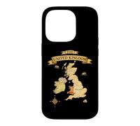 United Kingdom British Isles Map England Scotland Wales UK Case for iPhone 14 Pro