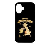 United Kingdom British Isles Map England Scotland Wales UK Case for iPhone 16