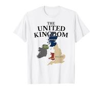 United Kingdom British Isles Scotland Wales England UK Map T-Shirt