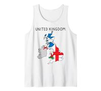 United Kingdom British Isles Scotland Wales England UK Map Tank Top