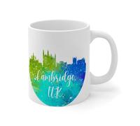United Kingdom Cambridge Mug White Gentle City Country Fine Art' Ceramic Coffee Tea Cups Funny Kitchen White Glossy Mug Christmas Graduation Gift for Daughter in Law Work 11oz
