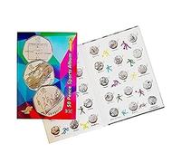 United Kingdom change saver holds 29 x 2012 London Sport 50p Fifty Pence Coins Collectors Album - (No Coins Included)