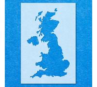 United Kingdom Country Map Stencil: Mylar Airbrush Wall Art Painting Crafts -A1 Stencil - Design Size (780mm 475mm)