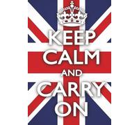 United Kingdom Edition | Keep Calm and Carry On | Dark Blue | Everyday A5 Notebook Journal | 200 Pages | 6x9" | Hardcover | Personal and Professional Use