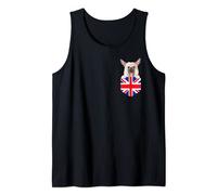 United Kingdom Flag Chinese Crested Dog In Pocket Tank Top
