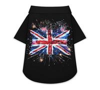 United Kingdom Flag Firework Cute Pet T-Shirts Dog Shirt Clothes Funny Beach Pullover Cat Sweatshirt For Small Pets 3XL