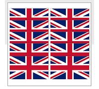 United Kingdom Flag Laptop Sticker Pack of 10 (25 x 15mm) Waterproof GBR Labels for Bike Helmet Fridge Ipad Packwith® #P1058