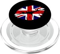 United Kingdom Flag Lip Kiss Mouth Gift for British People PopSockets PopGrip for MagSafe